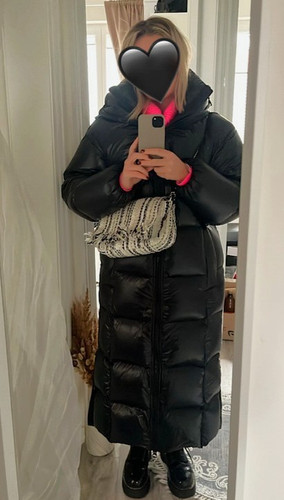 Oversized maxi daunen mantel - maxi,