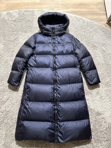 Blauer damen daunenmantel - blauer, l